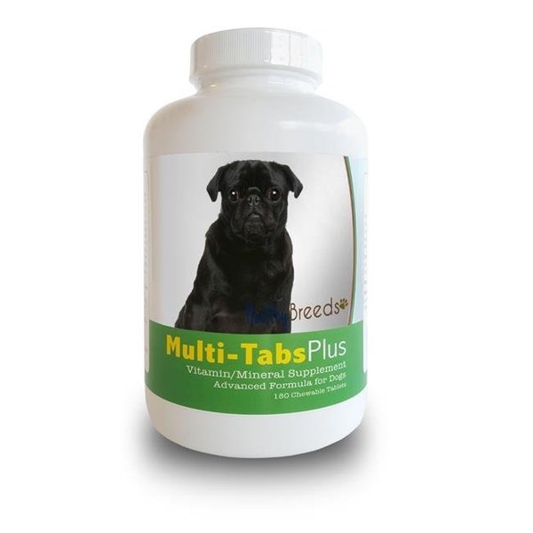 Healthy Breeds Healthy Breeds 840235140641 Pug Multi-Tabs Vitamin Plus Chewable Tablets; 180 Count 840235140641